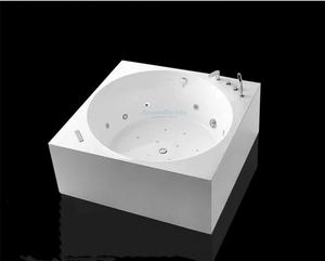 Akrilik Kamar Mandi Mewah Baru 55X55 Inci Bak Mandi Spa Hidro dan Bak Fungsi Pijat dengan Lampu Kromatik - Product Image 3