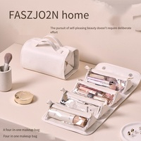 Nouvelle Trousse de Maquillage Détachable et Pliable, Sac de Rangement Grande Capacité Transfrontalier, Sac de Voyage Portable Quatre-en-Un pour Femme