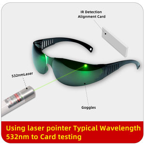 Occhiali di Sicurezza per Incisione Laser IPL 200-480nm 750-2000nm, Montatura in Plastica PC, Protezione OD3+, Design Senza Montatura, Logo Personalizzabile - Product Image 3