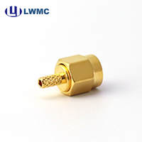 Adaptador Coaxial RF de Alta Precisión SMA Macho para Cable RG178, de Latón, para Microondas, Fácil Desmontaje
