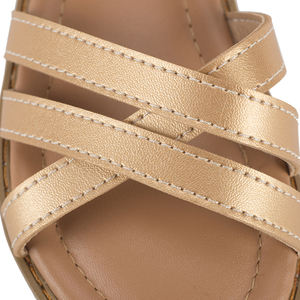 Sandalias Planas con Tiras Cruzadas para Niñas, Sandalias con Tiras en el Tobillo y Punta Abierta con Brillantina, Antideslizantes, Ligeras, para Fiestas y Playa - Product Image 5