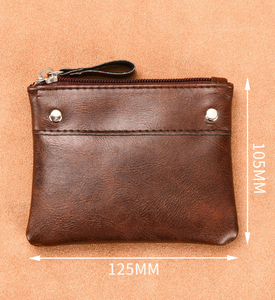 IMooo Design Factory Prijs Kort Portemonneetje Zacht Dun Effen Kleur PU Leder Handgemaakt Multifunctioneel Munt Portemonneetje Mini Promotioneel - Product Image 6