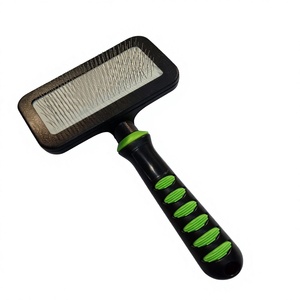 Dog Grooming <b>Brush</b> Medium Size Stainless Steel Pins Purple TPR Handle Convenient <b>Detangling</b> for Dogs - Product Image 6