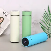 Bouteille d'eau pailletée Thermos à double paroi A Cafe Affichage de la température par LED Thermos Tasse Tasses Bouteille d'eau Flacon à vide