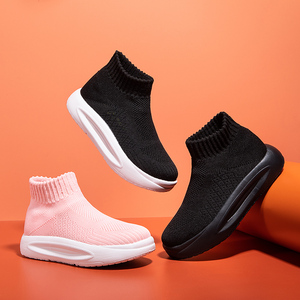 <span class=keywords><strong>Zapatillas</strong></span> deportivas personalizadas para niños y <span class=keywords><strong>niñas</strong></span>, zapatos de calcetín a la moda, informales, para caminar y correr, color negro - Product Image 6