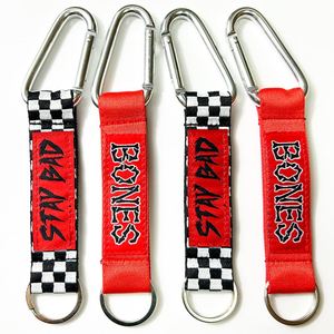 YUEWEN Gift Custom High Quality Jacquard Nylon Webbing Short Lanyard Luxury Polyester Keychain Lanyards - Product Image 4