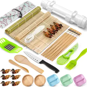 Bamboe Sushi Mes Bazooka Machine Rolt Mat Eetstokjes Peddel Spreider Empaques Para Sushi Maker Maken Kit Gereedschap Set