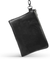 Pochette de golf compacte et imperméable Sac d'accessoires en cuir PU avec doublure en velours Sac à outils durable pour les essentiels de golf