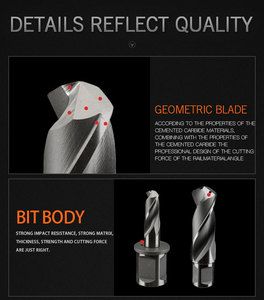 Đường kính 5mm cho đường sắt khoan đóng hộp đường sắt cắt HSS Sử dụng nhựa tốc độ cao thép không thể thiếu rắn Din Rail Cutter khoan <span class=keywords><strong>bit</strong></span> - Product Image 4