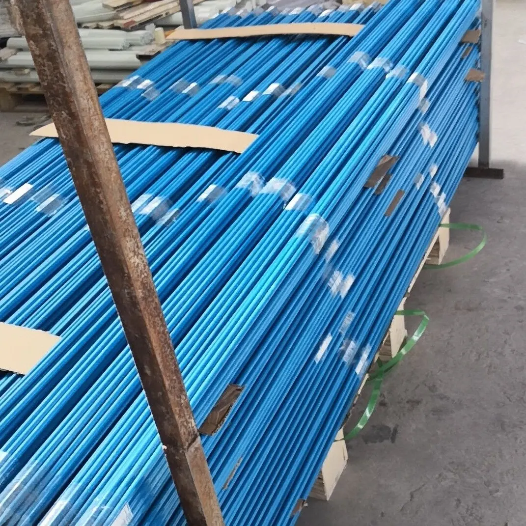 YULONG koyu yeşil Hollow veya katı esnek konik FRP fiberglas takviyeli çubuk fiberglas ağacı kreş Stakes fabrika fiyat