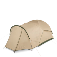 Tente familiale double couche 6 personnes OEM/ODM avec grand vestibule, logo personnalisé, imperméable, plafond haut, pour acheteurs de marques