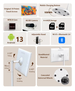 21.5 "27" 32 "kỹ thuật số thông minh Android màn hình với đèn nền LED 2K độ nét tủ màu trắng để sử dụng nhà-bánh Xe Màn hình cảm ứng TV - Product Image 2