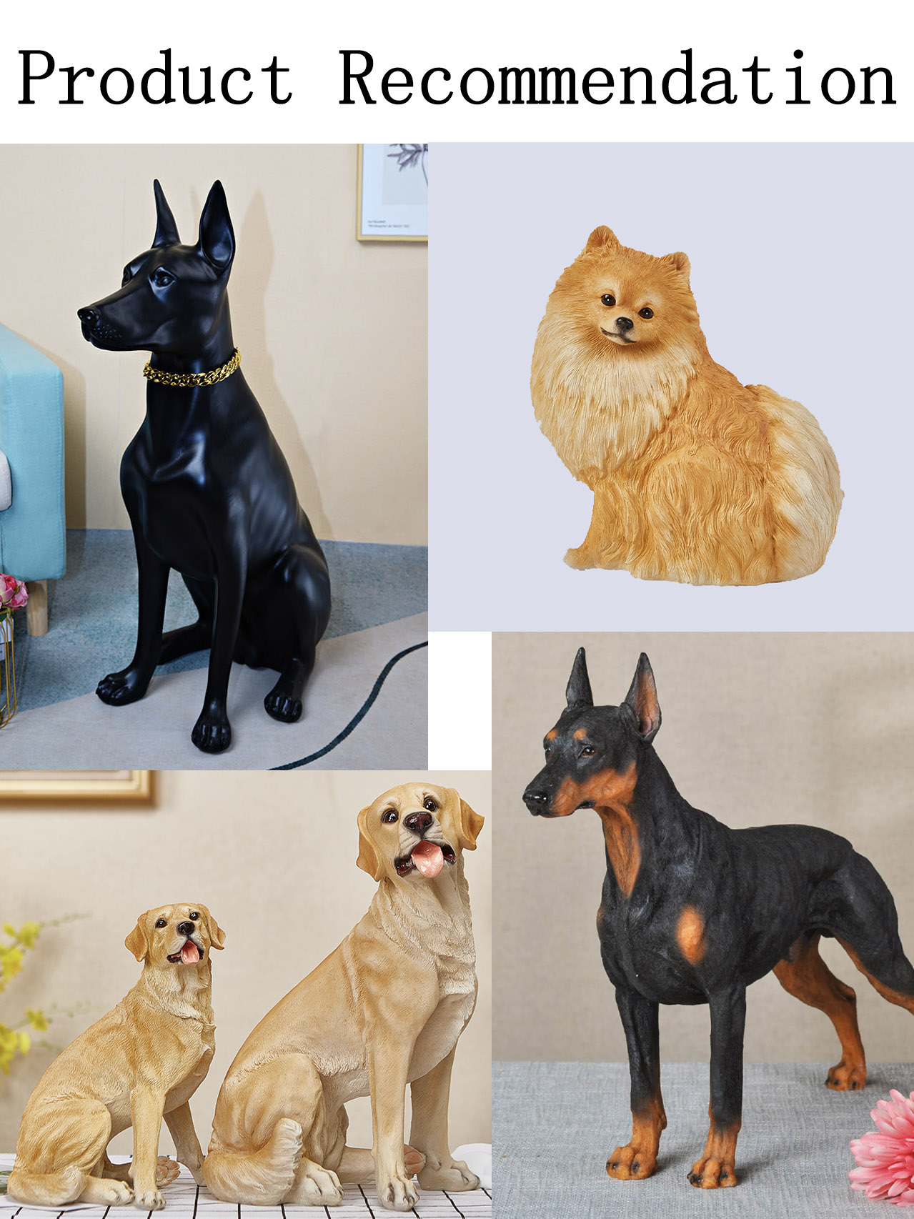 Rottweiler I - une statuette de chien, une figurine sur marbre blanc