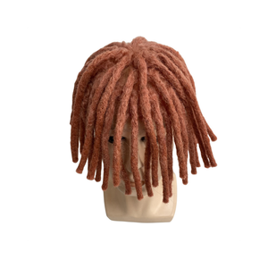 Toupet legato a mano 100% capelli umani sistema 8*10 Dreadlocks stile 130% densità da <span class=keywords><strong>uomo</strong></span> 9 pollici pieno pizzo colore rosa - Product Image 4