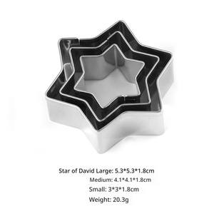 Juego de Cortadores de Galletas de Acero Inoxidable de Tres Piezas de Primera Calidad <span class=keywords><strong>para</strong></span> Reposteros Caseros, Incluye Formas de Círculo, Corazón y Estrella - Product Image 6