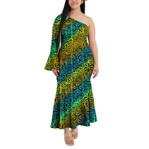 Abito Monospalla a Coda di Pesce con Design Tribale Polinesiano Elei, Moda Casual Trendy per Donna - Product Image 4