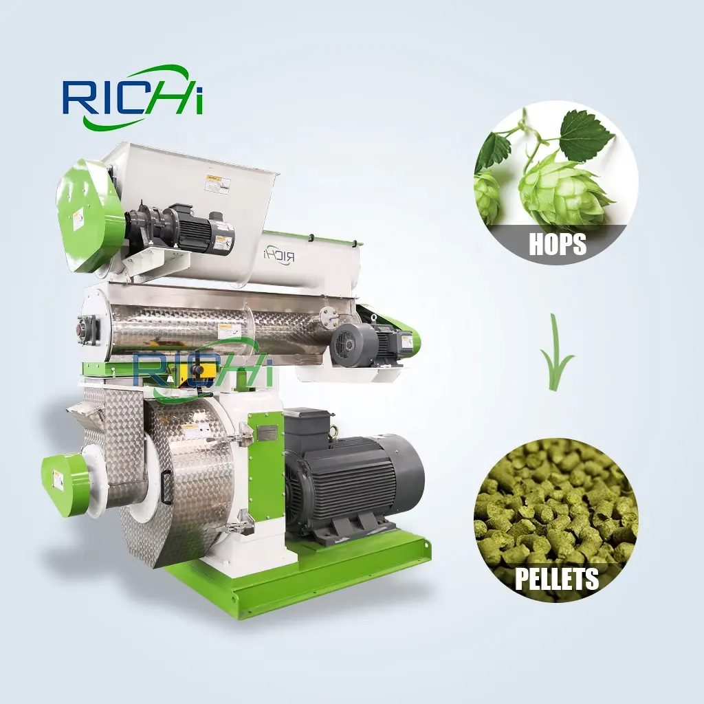 RICHI mesin pelletisasi Full Automatic 1-40 T/H, mesin pelletisasi untuk Hops