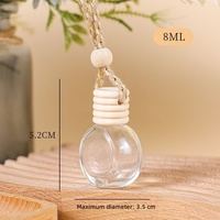 Diffuseur de parfum en verre avec bouchon à vis, ornement décoratif pour voiture