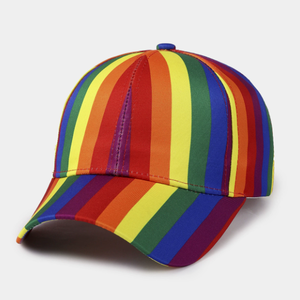 Wholesale Custom Rainbow Party Decoration New Adjustable Gay Sports Outdoor Golf Hat Pride Rainbow Flag Baseball Cap Party Wear