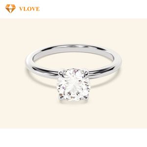 <span class=keywords><strong>Bague</strong></span> en diamant de laboratoire taille 7, <span class=keywords><strong>bague</strong></span> de fiançailles en <span class=keywords><strong>or</strong></span> jaune 1 carat, <span class=keywords><strong>or</strong></span> véritable 14 carats, coupe ronde, alliance de mariage certifiée GIA pour femme - Product Image 4