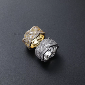 Punk Stripe Woven Cuban <b>Ring</b> Men's Tail <b>Ring</b> <b>Couple</b> <b>Ring</b> - Product Image 5