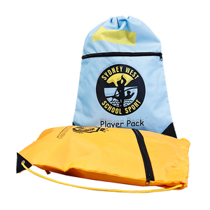Professional Draw String Sack Pack With Logo Designer Custom Polyester Sport Drawstring Bags Custom String Backpack With Zipper