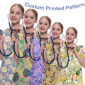 Nouvel arrivage de gommages imprimés pour hôpital de Noël ensembles d'allaitement haut de costume fendu hommes femmes ensemble de gommage d'allaitement ensemble de gommage imprimé - Product Image 5