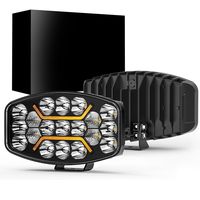 DXZ 10C02 Phare de conduite à 19 LED de 10 pouces avec faisceau spot et DRL 24V Blanc Jaune pour 4x4