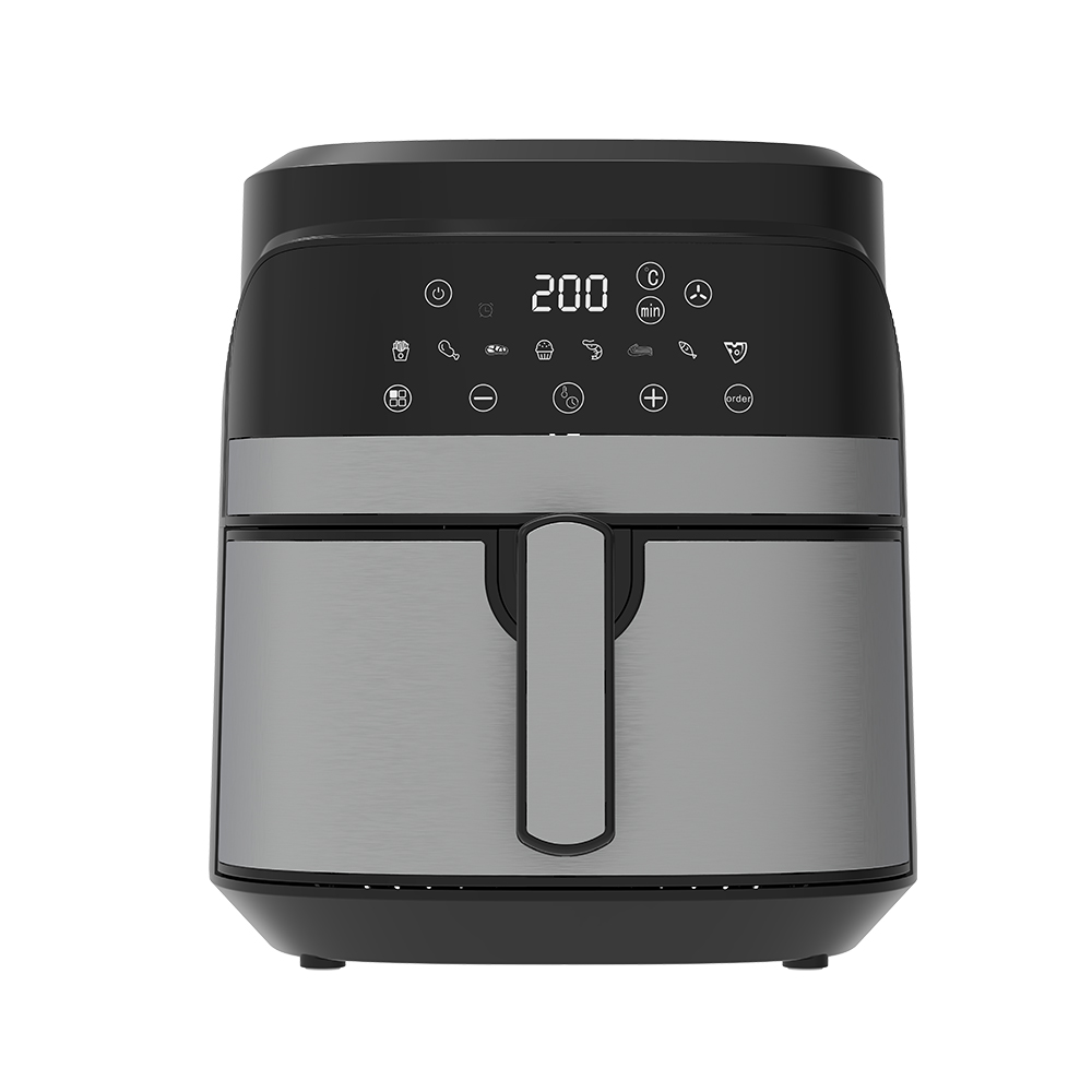 2025 OEM Electric Stainless Steel 5.5L Air Fryer Automatic Button Control Deep-Fryer Option Households 4L Square Hotels RVs