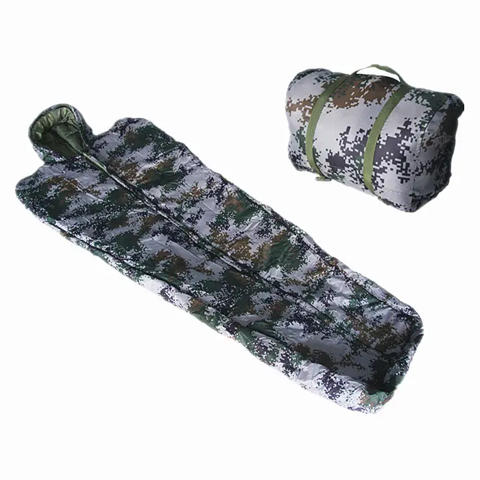 OEM Customizable Outdoor Camping Winter Ultralight Green Emergency Tactical Army Waterproof Camouflage Sleeping Bag