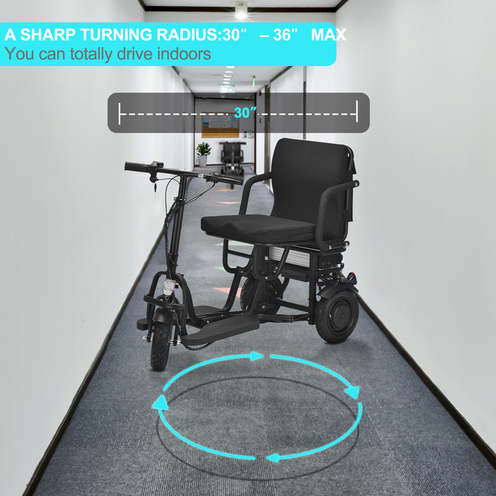 adult folding 3 4 three wheels disabled handicapped trike electric mobility scooter