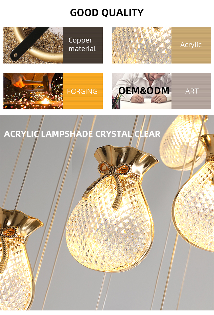 Hot Sale Luxury Pendant Lights Dining Living Room Hotel Modern LED Chandelier Lamp