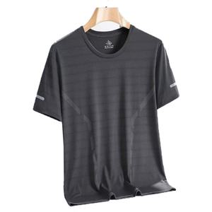 T-shirts sport rétro pour hommes en gros personnalisés, respirants, col rond, style décontracté, manches courtes, t-shirts tissés pour jeunes adultes - Product Image 4