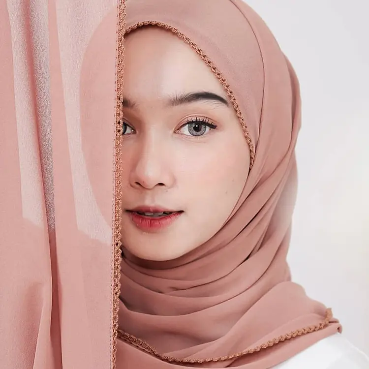 WOWOWO Damen Hijab muslimische Baumwolle Mini Hijab Kopftuch Vollfarbige Vollabdeckung Innenkappe Wickelschal Turban
