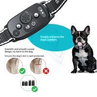 KI-Intelligentes Anti-Bell-Halsband - Smartes Hunde-Bellhemmungsgerät mit Farb-LCD-Display & 8 Stufen für Kleine, Mittlere und Große Hunde
