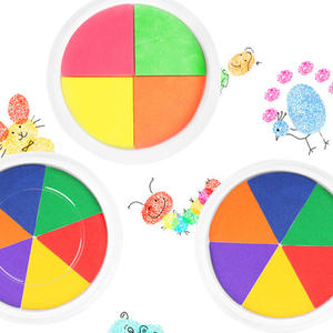Tampons d'encre pour empreintes de mains et de pieds d'enfants, 13 couleurs, tampons d'estampillage, peinture pour les doigts et la paume, tampon d'encre arc-en-ciel - Product Image 4