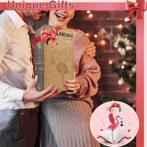 BSCI Factory Metal Flamingo Estatua Decoración de jardín Pink Flamingo Estatua con linterna solar - Product Image 6