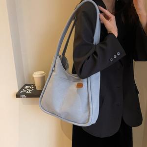 Bolsa de Lona Personalizada de Fábrica, Nueva Bolsa de Hombro Retro de Gran Capacidad para Mujer, Bolsas de Compras - Product Image 4