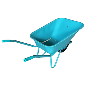 <span class=keywords><strong>Brouette</strong></span> robuste WB6431, capacité de charge 160 kg, 110 L, roue pneumatique 4.00-8 pouces, acier/métal, certifiée CE, garantie 1,5 an - Product Image 1