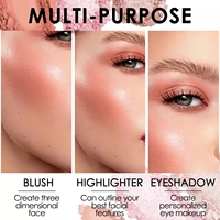 Meilleure vente de palette de fards à paupières vegan de haute qualité imperméable à l'eau longue durée crème unique blush surligneur