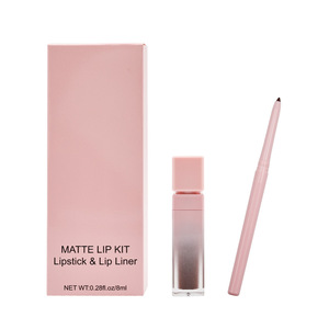 Wholesale 2 in 1 Set Vegan Lip Liner Lip Gloss Lip Stick Mineral Ingredients Matte Makeup Lipgloss <b>Lipstick</b> Lipliner Set - Product Image 3