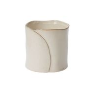 Pot de fleurs en céramique crème irrégulier fait main, style Wabi Sabi, texturé et courbé, pour plantes succulentes, décoration intérieure de bureau et de maison