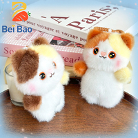 Porte-clés en peluche OEM ODM en forme de chat, rembourré en coton PP, super doux, en stock pour machine à griffes