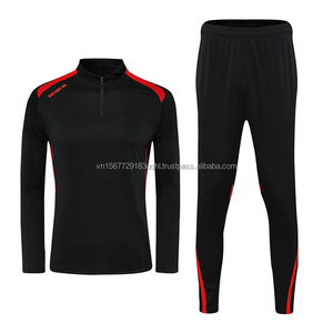Ensemble de maillot de football à manches longues et pantalon long imprimé avec demi-zip pour garçons et filles, vêtements d'entraînement sportif respirants et à séchage rapide - Product Image 6