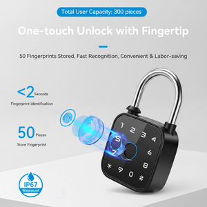 Cerradura Biométrica con Teclado y Control por Aplicación Tuya, Cerradura Inteligente sin Llave con Combinación y Huella Dactilar <span class=keywords><strong>para</strong></span> Gimnasio, Escuela, Taquilla, Oficina, Gabinete - Product Image 2
