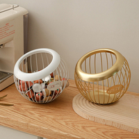 Panier de rangement multifonctionnel en fil de fer métallique, écologique et multicolore, pour table basse et stockage alimentaire