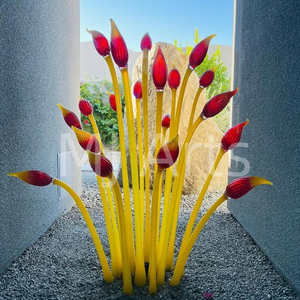 Escultura de Vidrio Soplado Decorativa para Centros Comerciales Modernos, Escultura de <span class=keywords><strong>Cañas</strong></span> Artificiales de Vidrio de Murano, Grande y Alta, para Hoteles y Restaurantes - Product Image 5