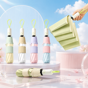 <span class=keywords><strong>Parapluie</strong></span> <span class=keywords><strong>Mini</strong></span> Pliant Personnalisé avec Logo et Revêtement Couleur, Fermeture Sécurisée par Rebond, Idéal pour Femme, Cadeau Promotionnel - Product Image 3