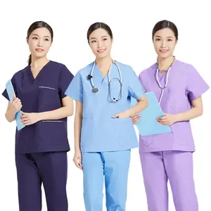 Uniformes d'hôpitauxFleurs médicalesInfirmières de spa personnalisées Ensemble givré pour femmes Infirmière de médecin Uniformes personnalisésUniformes d'infirmière sous gommage