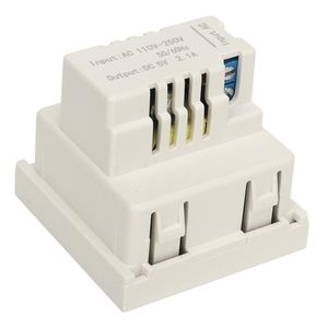 Para YUADON Dual USB Cassette enchufe de pared 45*45 DC 5V-2.1a cargador enchufes eléctricos 2 salidas de CA 2 USB para RV Home UK <span class=keywords><strong>Soc</strong></span> - Product Image 5